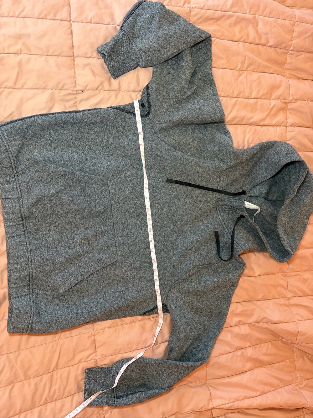 lululemon athletica Gray Hooded Sweatshirt with Drawstrings